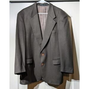 Lanzetti Army Green Cashmere & Wool Blend Lined Men's Sports Coat Size 42R